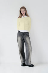 KIRSH プレーンサンドウォッシングワイドフィットデニムパンツ [GRAY]