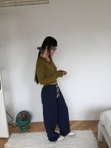ハグヘスストリングチェックワイドパンツ(3c)
