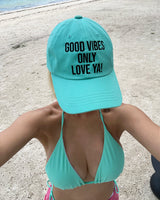 Mint pink basic strap bikini