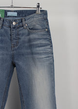 BLUE WASHING BOOTS CUT DENIM