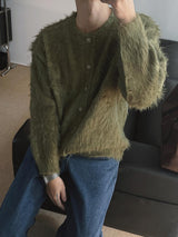 Pleddy Angora Shaggy Cardigan (3color)