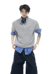 Textured Knit Mesh Tee