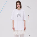 [Unisex] シルバーフォイルオーバーサイズTシャツ_2Color