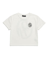 ダブルラインスタックロゴクロップTシャツ