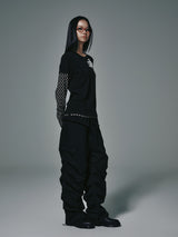 TUCK PANTS BLACK