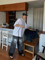 [Premium] Fiction Painting Crash Denim Pants
