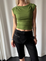Boat neck slim rib t-shirts(5color)