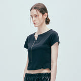 ラップハートチェーンTシャツ ブラック