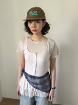 リボンドット半袖(4color)