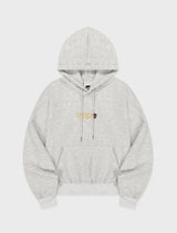 Concept College Cursive Logo Waffle Hoodie / Melange Gray [Unisex]