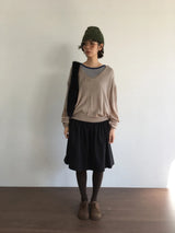 Punto pintuck midi skirt (2color)