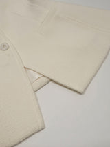 Twill Glass Boat Neck Jacket