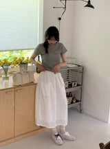 Simple & Basic Round Short Sleeve T-shirt (6color)