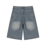 BTB : WAVE WASHING BERMUDA SHORTS [BLUE CORE] [UNISEX]