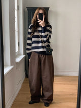 #LM デイリーマルチボーダーカラーニット (3color)