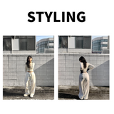 ワイドフィット2タックプリーツスウェットパンツ (WHITE)