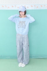 KIRI LEOPARD CARGO PANTS (BLUE)