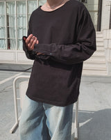 Chris Boatneck Loose Fit Button Long Sleeve T-Shirt