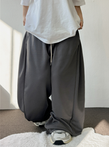 2サイズ🩶 ソフティサイドピンタックワイドロングパンツ🩶🧇🖤🤍5カラー