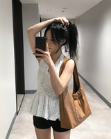 Leather stud bag