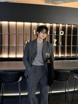 LMN Berlin Heavy Stripe Wool Blazer (2 colors)