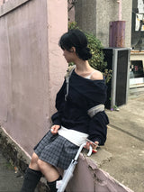 リブヴィンテージチェックスカート