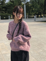 イヤーズボカシラウンドシックルーズフィットニット