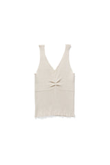 Lily frill sleeveless knit_ivory