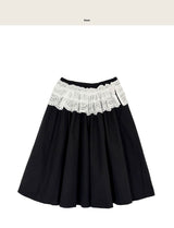 frenche belt lace long sk