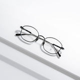 Knouun polygon titanium glasses CODE. 102. E Black N Gray