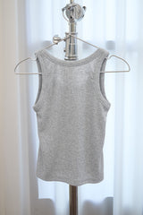 Basic Ribbed Sleeveless (Gray)