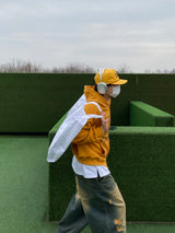 West Vintage Balloon Denim Pants (Yellow Blue)