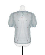 riot floral puff organza bl