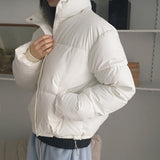 Yukan Matt Basic Oversized Fit Short Padded Jacket
