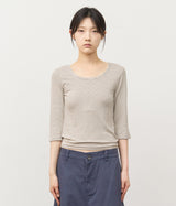 (W) Ash Striped Top