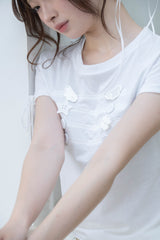 ナポレオン ボタン Tシャツ(white)