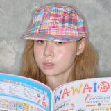 vintage patchwork cap red