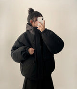 Beats High Neck Color Matching Loose Fit Hood Padding