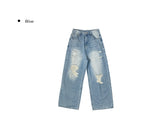Formyu Damage Denim Washing Wide Pants