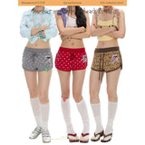 BETWEENAND Multicolor vibrant beach shorts, casual pants, polka-dot and leopard-print pants for women in summer
