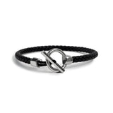 CHUBASCO HOOK LEATHER BRACELET BLACK CHL01