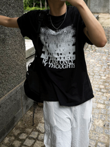 Blurry Lettering Short Sleeve Tee