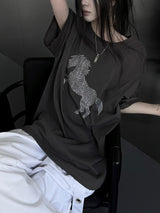 horse beads overfit T (2color)