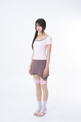 Deep Square-Neck Soft Top (POWDER PINK)