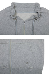 BLOOM ZIP-UP JACKET melange grey
