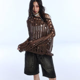SIN MESH SWEATER_BROWN