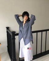 エニールーズフィットガーゼシースルーシャツ