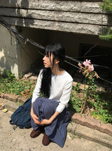 バルド ヴィンテージ チェック ティアード シャーリング ミディスカート