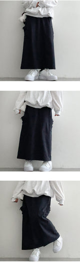 Pendos String Slit Cargo Skirt