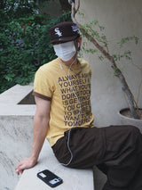 パイクド カラーリング ロールアップ ショートスリーブ Tシャツ 5C